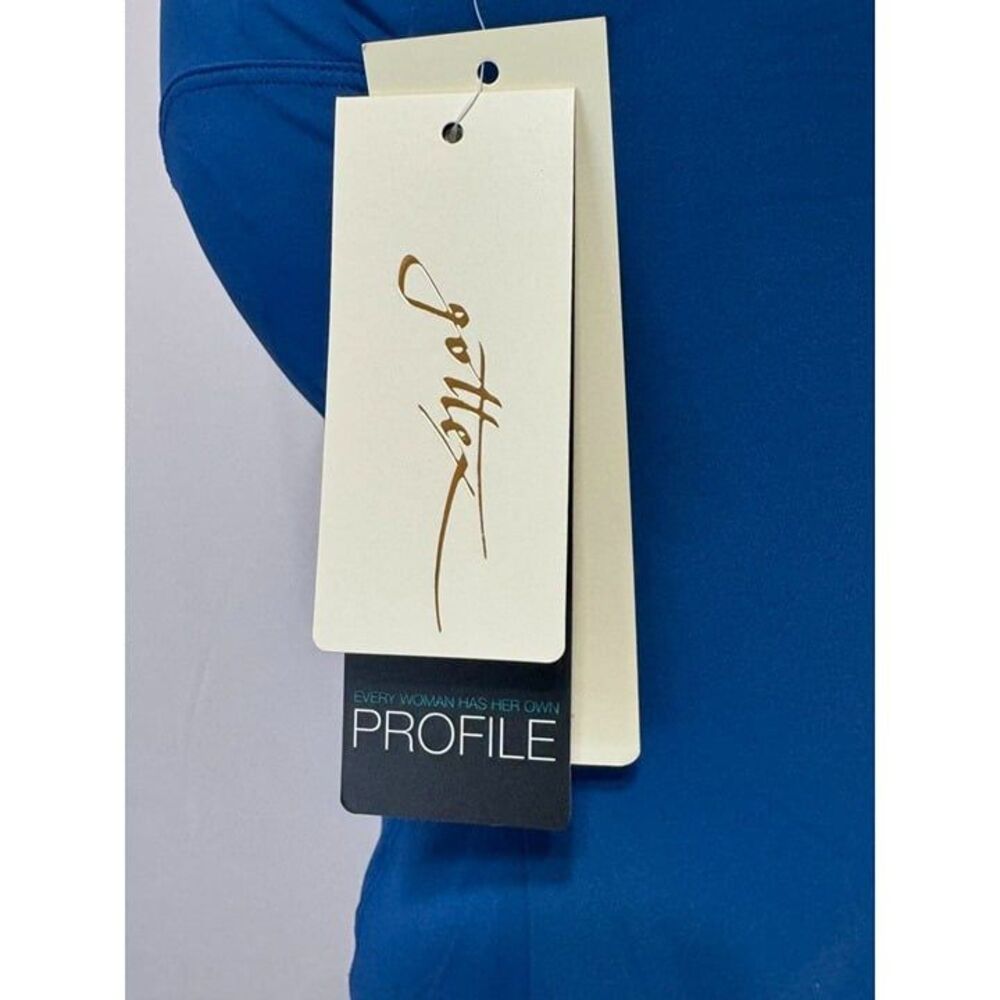 Profile By Gottex NWT Sz 38D Petrol Belle Curve Square Neck Tankini Swim Top - Picture 7 of 10